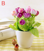 Houseware Decor Mini Rose Artificial Flowers Pot